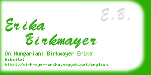 erika birkmayer business card